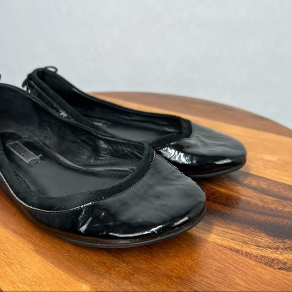 Ecco Black Patent Size 37 Women’s Round Toe Slip On Flats - Picture 10 of 10